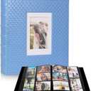 RECUTMS Large Capacity Photo Album 4x6, 600 Photos PU Leather Picture Album with Black Pages, Horizontal & Vertical Pockets, Clear Sleeves Memory Book for Family, Travel, Wedding & Gift (Blue)