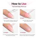 5 x Morovan Press On Nail Glue Remover: Quick Gentle Press-On Nail Remover Odorless No Acetone Removal Artificial Fake False Nails - Enriched with Cuticle Oil and Vitamin E DIY at home