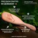 100% Pure Calcutta Boar Bristle Hairbrush for Natural Healthy Hair, Stiff Bristle, Made in Germany's Black Forest