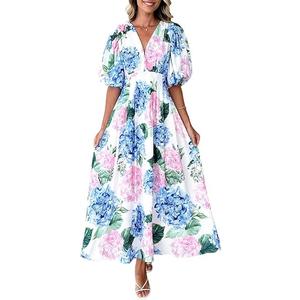 Sissyaki Women's Floral Maxi Dress 2026 Summer Spring Wedding Guest Dress, XL
