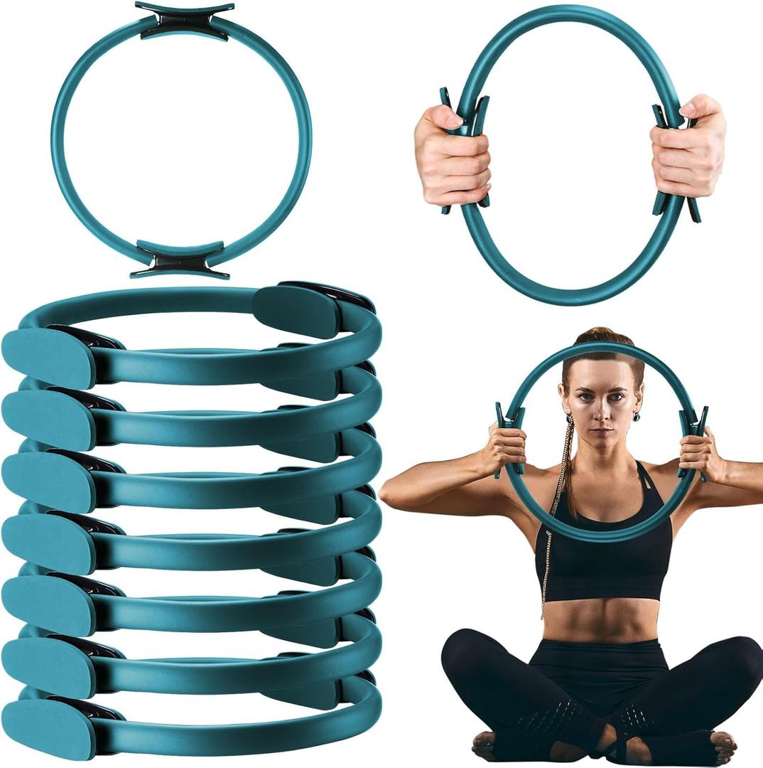 Syhood Pilates Ring 11. 81 Inch Pilates Circle Yoga Ring Magic Lightweight Flexible Workout Equipment for Fitness Physical Therapy Resistance Exercise Arms Legs (Green)