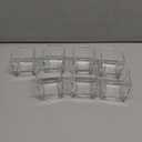 Square Glass Vases 2.5"x2.5" Clear Cube Flower Vase for Wedding Centerpiece Candle Holder Home Decor, Set of 8