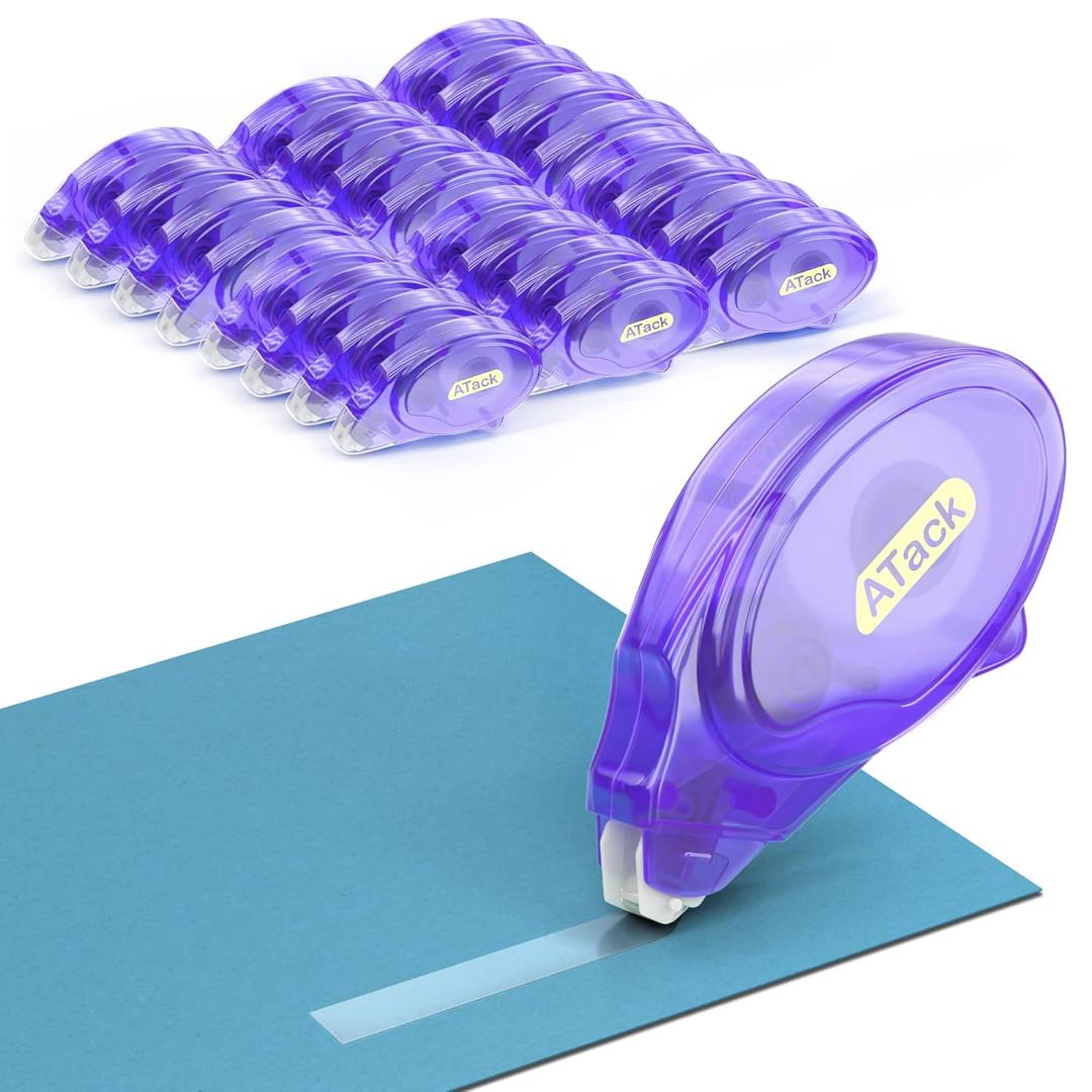 ATack Scrapbook Tape for Photos, 0.3-Inch by 360-Inch (Pack of 24) Double Sided Tape Roller