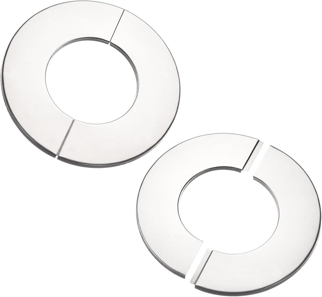 uxcell Wall Split Flange, Stainless Steel Round Escutcheon Plate for 70mm Diameter Pipe 2Pcs
