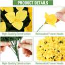 ATTGREAT Artificial Bougainvillea for Outdoors Faux Plants UV Resistant Flowers Fake Plastic Plants Realistic Silk Flowers for Porch Planter Garden Outside Hanging Decoration, 2Pcs (Yellow)