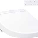 TOTO WASHLET S5 Electronic Bidet Toilet Seat with Instantaneous Water Heating, PREMIST and EWATER+ Wand Cleaning, Round, Cotton White - SW3445#01