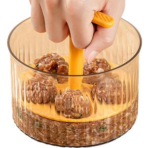 Rice Ball Maker - Shake Meatball Molds, Beef Ball Molds, Food Processing Tool (Orange Color)
