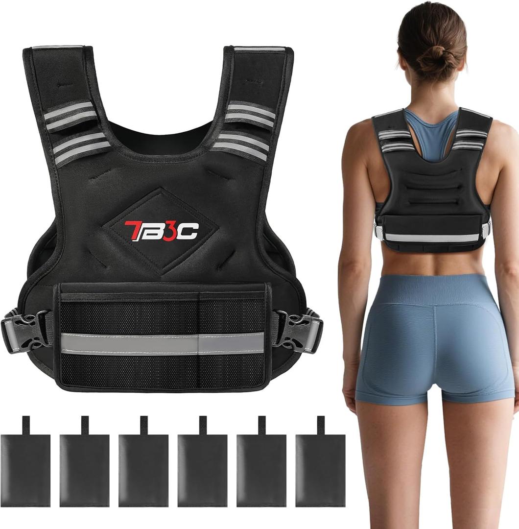 TB3C Weighted Vest Adjustable Body Weight Vest 4-10lb Vest Exercise Set for Endurance Exercises and Strength Training