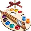 Artist Palette Ornament, Drawing Ornaments, Art Ornaments for Christmas Tree, Painters Gifts for Women, Artists, Art Teacher, Gifts for Artists, Wood Christmas Ornament Painting 2025