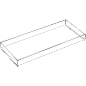 MaxGear Acrylic Vanity Tray, Clear Bathroom Storage Tray for Countertop, Toilet Tank, and Bathtub Perfect Organizer for Perfume, Soap, Towels, Tissue, Candles, and Plants, 11.8 5 1.2 Inches