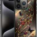 Compatible with iPhone 16 Pro Max Case,Butterflies New 16 Pro Max Women Girls Case, Shockproof Anti-Slip Drop Protection with Soft TPU Bumper