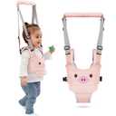 Baby Walking Harness - Handheld Kids Walker Helper - Toddler Infant Walker Harness Assistant Belt - Child Baby Walk Learning Help Support Assist Trainer Tool - for 7-24 Month Old (Pink)