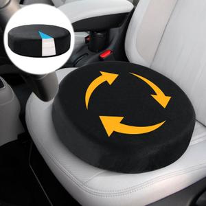 BALAPET 360 Degree Memory Foam Rotating Seat Cushion,Swivel Seat Cushion for Car, 3IN Thick Car Seat Pad for Elderly Assistance(13.5x13.5x3IN)