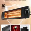 DR. INFRARED HEATER Portable Infrared Indoor and Outdoor Space Heater for Patio, Garage, Commercial & Residential With Remote Control, Without Thermostat, Black