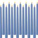 Dusty Blue Taper Candles for Home Decoration, 20 Pack 10 Inch Unscented Dripless Candlesticks for Dinner Party