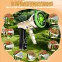 High Pressure Hose Sprayer - Heavy Duty Metal Garden Hose Nozzle with 9 Adjustable Spray Patterns, Water Spray Nozzle for Watering Plants, Lawn Care, Car Wash & Pet Cleaning (green)