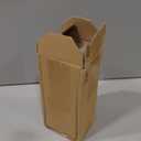 Muyan 7.5" Flower Vase for Decor Ribbed Glass Vase Modern for Centerpieces Desktop Home Office Dining Living Room Wedding (Amber) (Coffee)