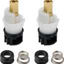 RP25513 Faucet Stem Replacement for Delta two handle Faucet Repair Kit with RP24096 cartridge RP4993 Seat and Spring RP24097 Turn stop1/4, 2 pack
