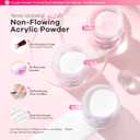 Glamonade Acrylic Nail Kit for Beginners: Professional Nail Set with Drill Acrylic Powder Gel Polish Nail Stamp for Home Starter Practice & DIY Manicure