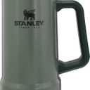 Stanley Stay-Chill Beer Stein 24 oz | Heavy Duty Big Grip Handle | Beer Tumbler Drink Cup, Holds 2 Cans | Insulated Stainless Steel Party Mug | BPA-Free (Hammertone Green)