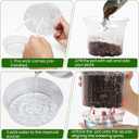 MIXC 18 Packs 6.5/5/4 Inch Self Watering Pots for Indoor Plants - Clear Nursery Plant Pots with Drainage, Deep Visible Reservoir - Flower Planter Outdoor with Wicking Rope
