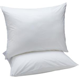 Amazon Basics Down Alternative Bed Pillows and Pillow Protector Case 2-Piece Set, 26 in x 20 in, Soft Density, Standard - Pack of 2, White (Standard (2 Pillows + 2 Protectors))