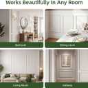 Pre-Cut Wall Molding Kit, 6 Pcs Wainscoting Panels | Ready To Assemble, White Paintable Polystyrene, Wall Trim Moulding, For Living Room Bedroom Accent Wall, Install With Glue