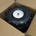 2 x 11x4.00-4" Tiller Tire and Wheel, 3/4" Axle Size, 3-1/8" Centered Hub, Compatible with Craftsman & Troy-Bilt Tiller Replacement