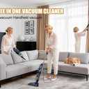 Corded Stick Vacuum for Pet Hair & Hard Floors - Lightweight, 3-in-1 Handheld with 180Left-Right Steering, 14KPA Powerful Suction on Low-Pile Carpet, HEPA Filter, 16.4ft Cord, 0.7L Capacity (VA001)