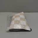 Ralxion Checkered Dog Feeding Mat, Absorbent Mats for Dog Food and Water Bowl, Dispenser, Retro Aesthetic Khaki Beige Checkerboard Pet Placemat for Dogs, Cats, Puppy Accessories, 12" X 19