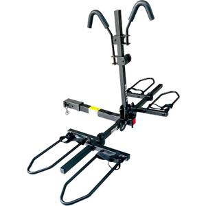 KAC Premium Bike Rack for Car, SUV, Hatchback Mount - Anti-Wobble Hitch & Quick Release Lever for Bikes - Heavy Duty Bicycle Carrier, Easy to Assemble/Install - Tire & Frame Straps Included (2 Bikes)
