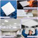 12Pcs 2ft x 4ft PVC Drop Ceiling Tiles, White Smooth Ceiling Panels 24x48in, Moisture Proof Fire-Rated Easy to Clean Reusable, No Sag No Breakage, 24in*48in