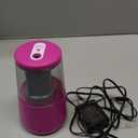 JARLINK Electric Pencil Sharpener, Heavy-Duty Helical Blade to Fast Sharpen, Auto Stop for No.2/Colored Pencils(6-8mm), AC Adapter/Battery Operated in School Classroom/Office/Home (Pink)