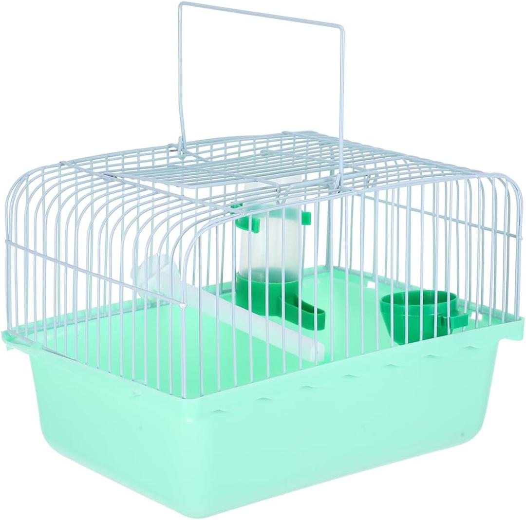 VANZACK Portable Birdcage Parrot Cage Parakeet Parakeet Travel Bird Carrier Bird Accessories Bird Carrier Travel Small Bird Cockatiel Abs Light Green (23.60X16.70X16.00CM)