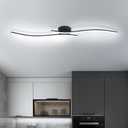 28W Linear Ceiling Light Black Modern LED Ceiling Light Fixture 6000K Aluminum 39.37Inch Long Ceiling Lamp for Hallway, Kitchen, Bedroom, Dining Room