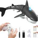 2.4Ghz Remote Control Shark Pool Toys for Boys Kids,Highly Realistic Shark Pool Toys for Kids,RC Boat Outdoor Water Toy with Light and Spray Water for Boys Girls Ages 6+ (with 2 Batteries)