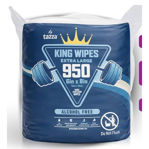 Tazza Gym Equip Wipes, 950 Count (3800 Total Wipes) - Durable, Pre-Saturated Gym Equipment & Surface Cleaning Wipes