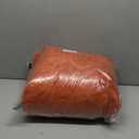 Bedsure Gentlesoft Sherpa Fleece Throw Blanket for Couch - Fluffy & Cozy Cable Jacquard Tufted Throw for Women Gift, Thick and Warm Christmas Blanket for Winter, Orange, 50x60 Inches