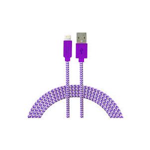 CellCandy Lightning 10 F Braided Cable Purple