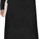 Saodimallsu Women's Fall Long Sleeve Sweater Dress Knit Bodycon Crew Neck Button Decor. Elegant Formal Midi Dresses (Black, L)