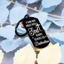 Christian Keychain for Men Bible Verse Cross Keychains Christian Gifts Ideas Religious Bible Scripture Car Accessories Walk with God Baptism Gift for Man Scripture Keychain Mens Keychain