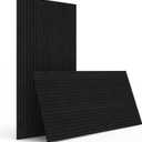 4-Piece Wood Slat Wall Panel for Interior Wall Decor Noise Cancelling 47.2" x 23.6" Peel and Stick Acoustic Decorative 3D Sound Absorbing Wall Paneling, Black Oak