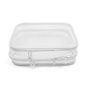 Unique Bargains Plastic Waterproof Clear Zipper Travel Toiletry Makeup Bag.