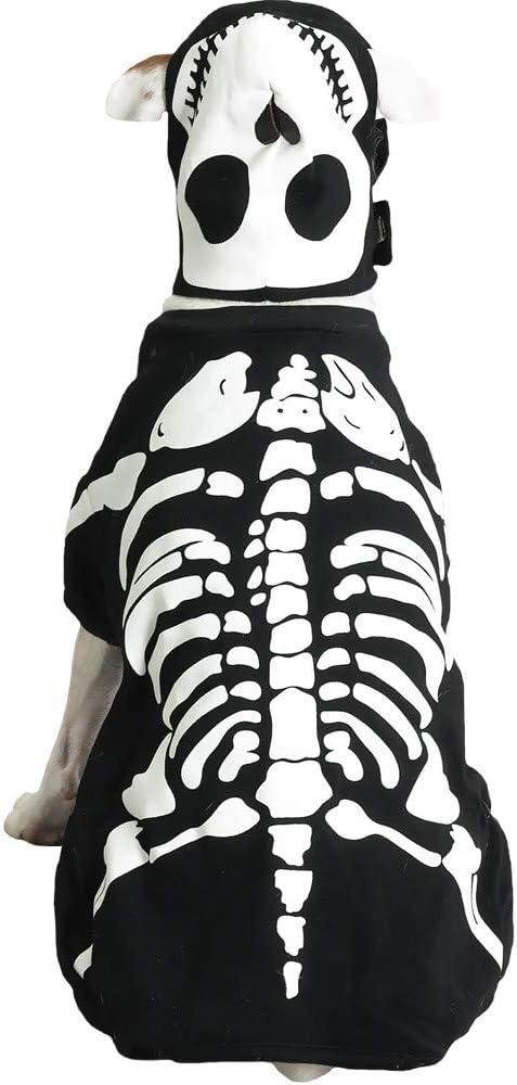 Cotton Glow Bones Dog Costume, Medium, 16-Inch