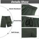 APTRO 2 in 1 Men's Swim Trunks 9" with Zipper Pockets Bathing Suit Built-in Board Shorts Swimwear Long Shorts (Green, XXXL)