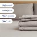 Split King Size 5 Piece Sheet Set - Comfy Breathable & Cooling Sheets - Hotel Luxury Bed Sheets for Women & Men - Deep Pockets, Easy-Fit, Soft & Wrinkle Free Sheets - Light Grey Oeko-Tex Bed Sheet Set