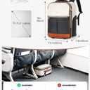 Rolling Backpack for Women, Large Travel Backpack with Wheels Carry on Flight Approved, 15.6 Inch Laptop Wheeled Roller Bag Suitcase for Work Bussiness Weekender (Beige, M Underseat Size)