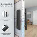 EaseLife 12" Sliding Barn Door Handles and Pulls, Rustic Double Sided Hardware Set, Heavy Duty, Matte Black Powder Coated Finish, Easy Install