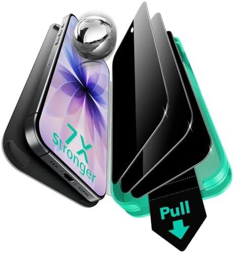 ESR 3 Pack 9H+ Glass for iPhone 17/iPhone 16 Pro Screen Protector, [Military-Grade Shatterproof], with AR Anti-Reflective Technology, Armorite Ultra-Tough Tempered Glass with Ultra Fit Tray