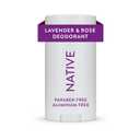 Native Deodorant Contains Naturally Derived Ingredients, 72 Hour Odor Control | Deodorant for Women and Men, Aluminum Free with Baking Soda, Coconut Oil and Shea Butter | Lavender & Rose